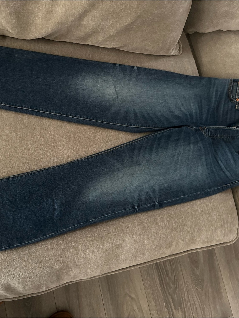 Wedgie straight Blue Washed Jeans